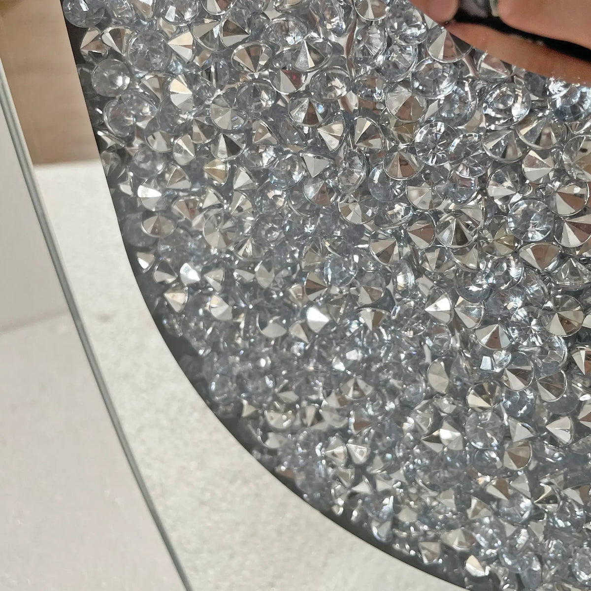 24.01" U-Shaped Floor Vase Shattered Diamond Mirror Surface by HouseOfZazla
