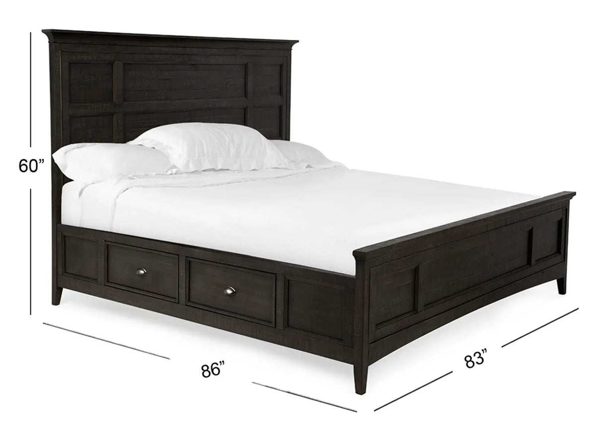 Westley Falls - Complete Panel Bed With Storage Rails, photo 6 of 6