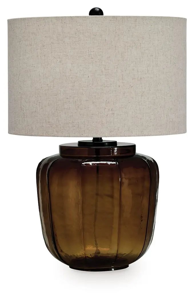 Bainmore - Glass Table Lamp - Amber by Unique Piece Furniture