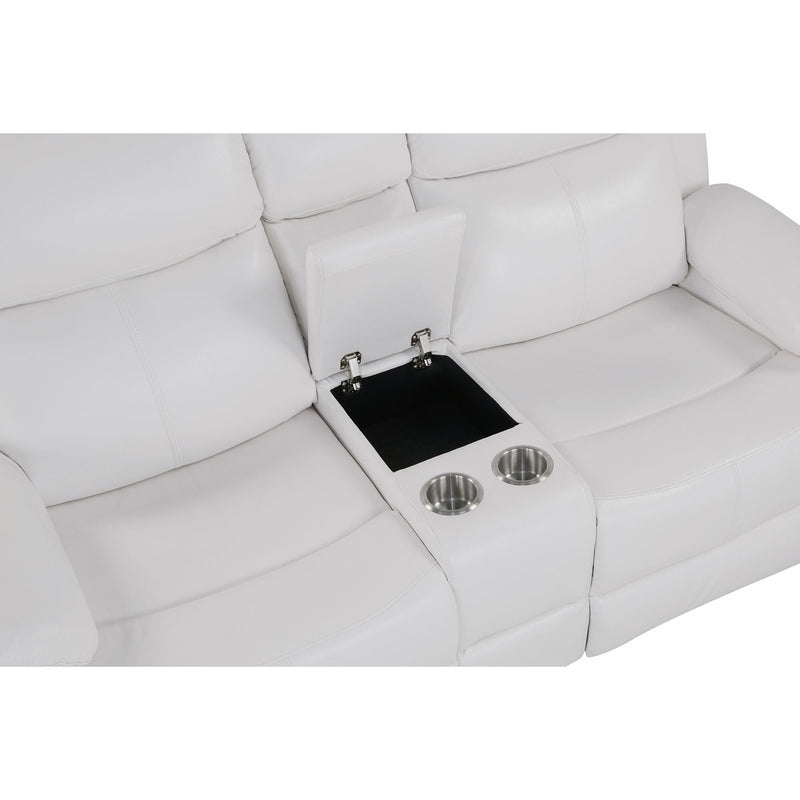 Blanche - Console Reclining Loveseat With LED Lights And Speakers by HouseOfZazla