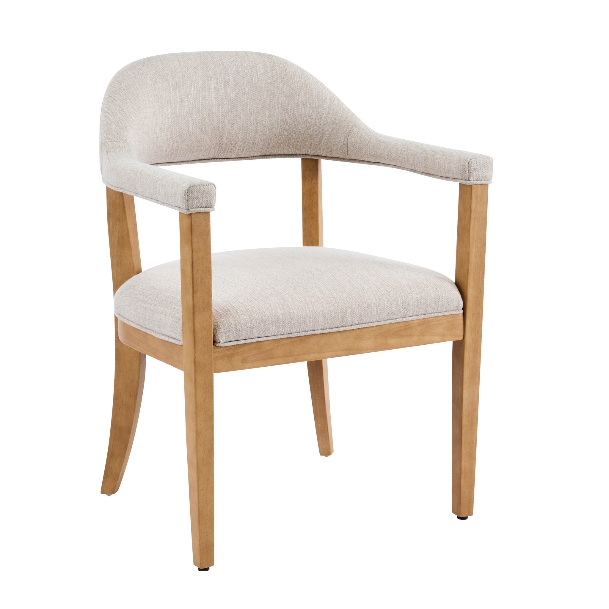 Wood Frame Upholstered Dining Chairs with Armrests (Set of 2) by HouseOfZazla