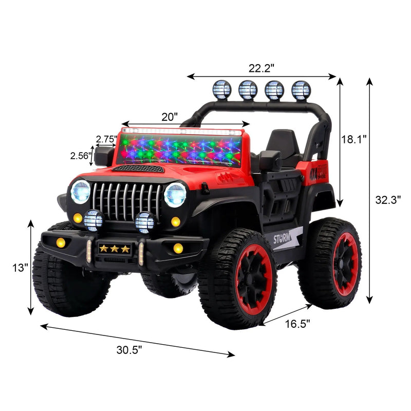 Electric Car With Remote Control, Colorful LED Lights, USB & MP3 by HouseOfZazla