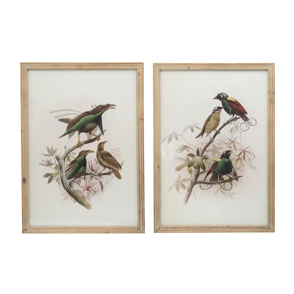 Bird Framed Print (Set of 2) - Multicolor by HouseOfZazla