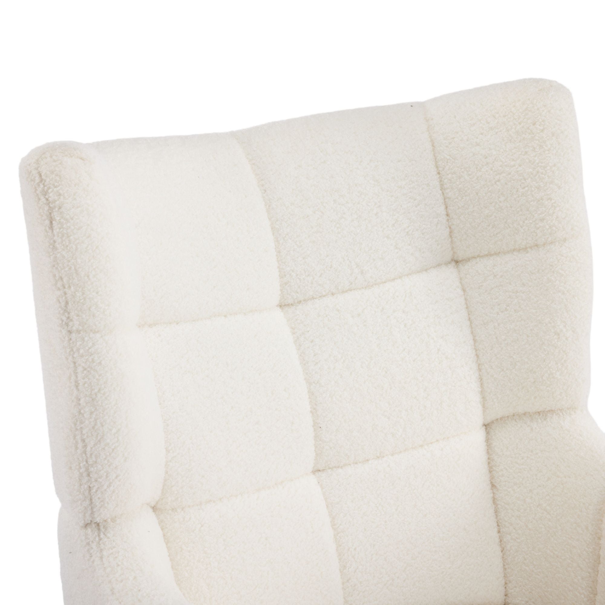 Accent Chair With Birch Wood Legs - White by HouseOfZazla