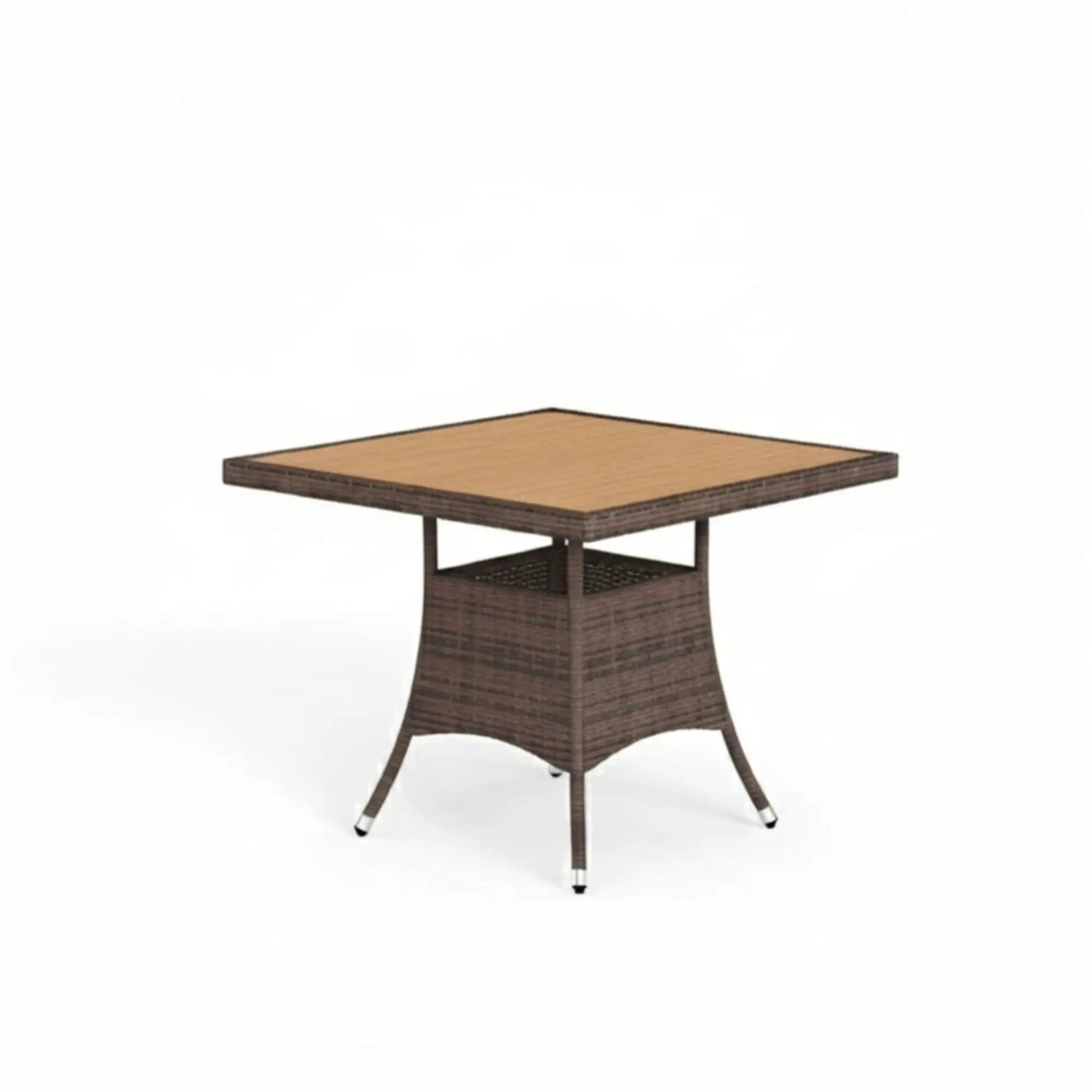 All-Weather Square Rattan Patio Dining Table by HouseOfZazla