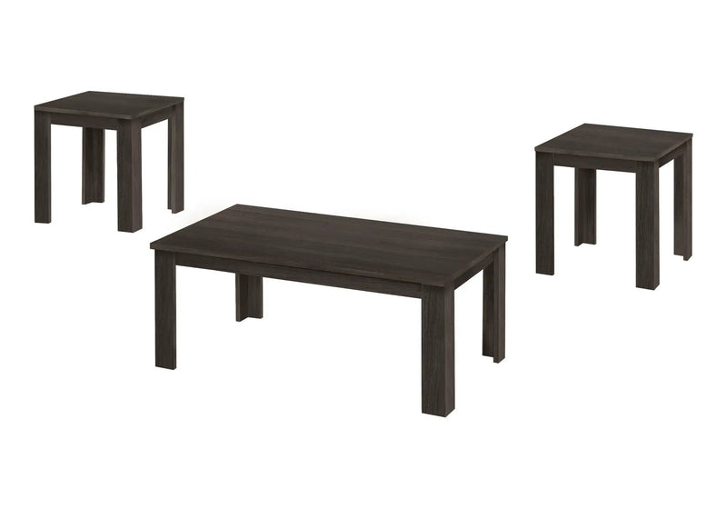 Table Set, Coffee, End, Side, Accent For Living Room, Transitional (Set of 3) - Oak by HouseOfZazla
