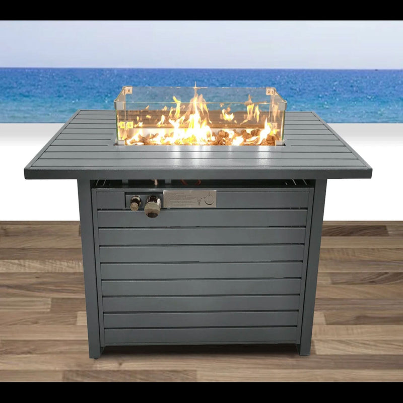 Propane Fire Pit Table With Lid - Gray, photo 5 of 5