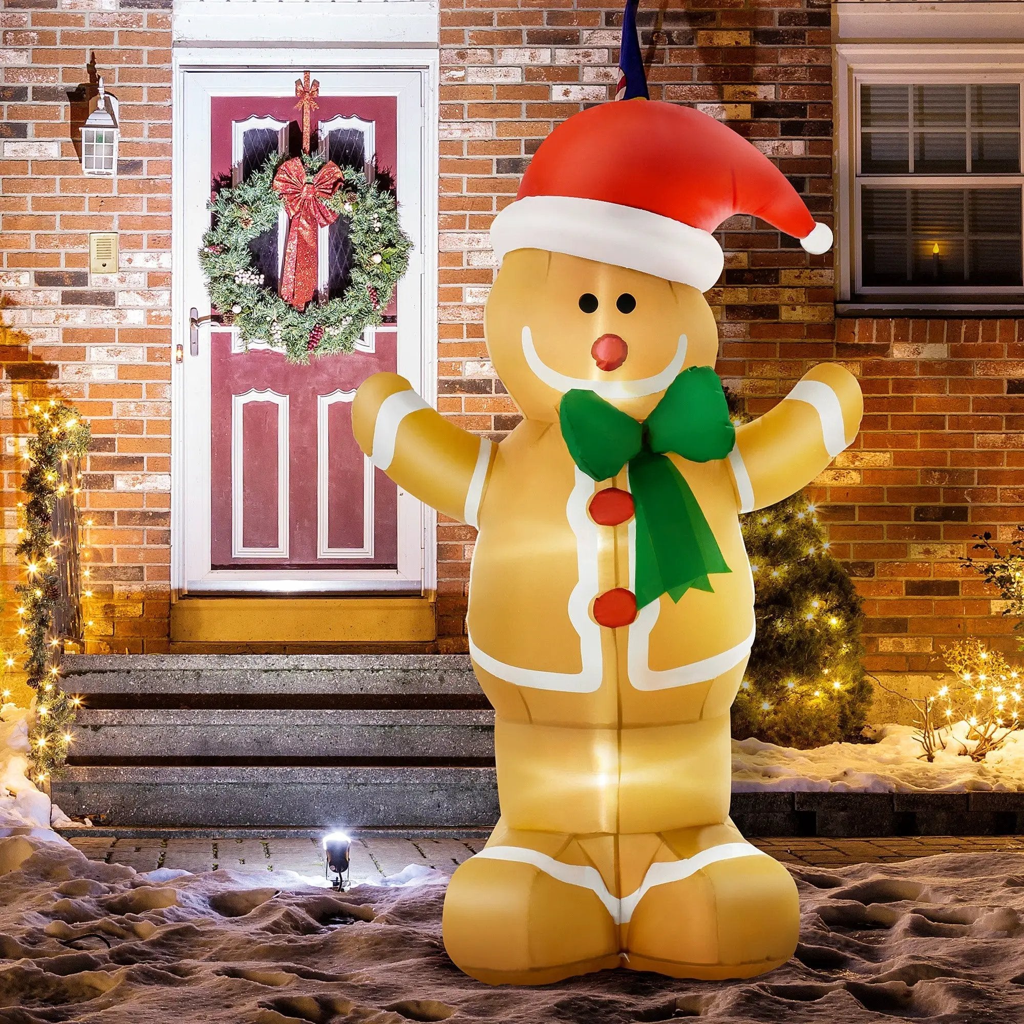 HOMCOM 6ft Christmas Inflatable Gingerbread Man by HouseOfZazla