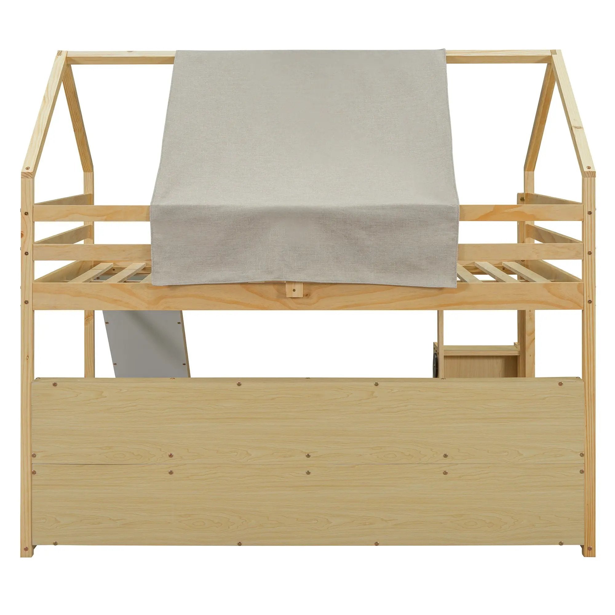 Loft Bed With House Shaped Frame And Tent by HouseOfZazla