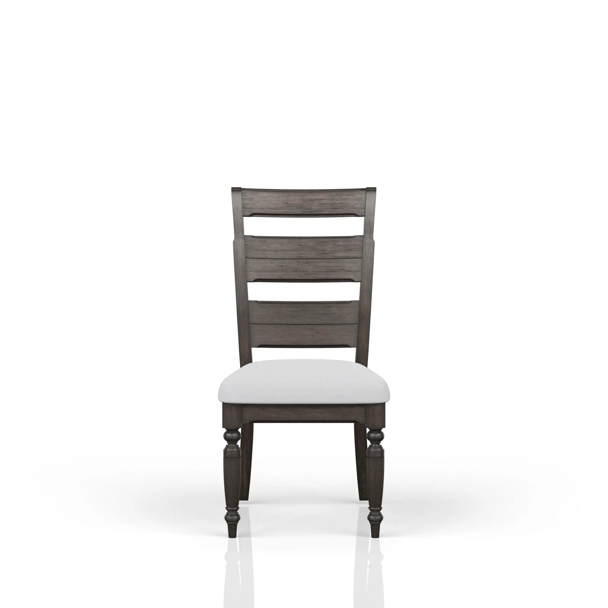 Upholstered Seat Ladderback Side Chair (Set of 2) - Coffee by HouseOfZazla