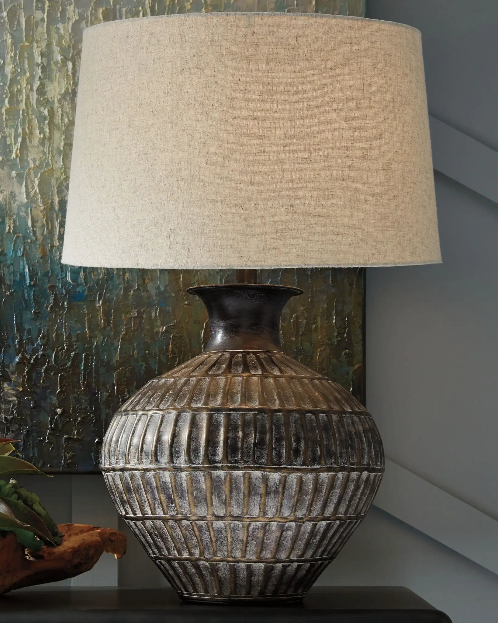 Magan - Metal Table Lamp - Antique Bronze Finish by Unique Piece Furniture