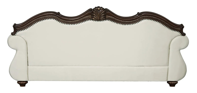Pierce - Sofa With 5 Pillows - Beige / Cherry by Unique Piece Furniture