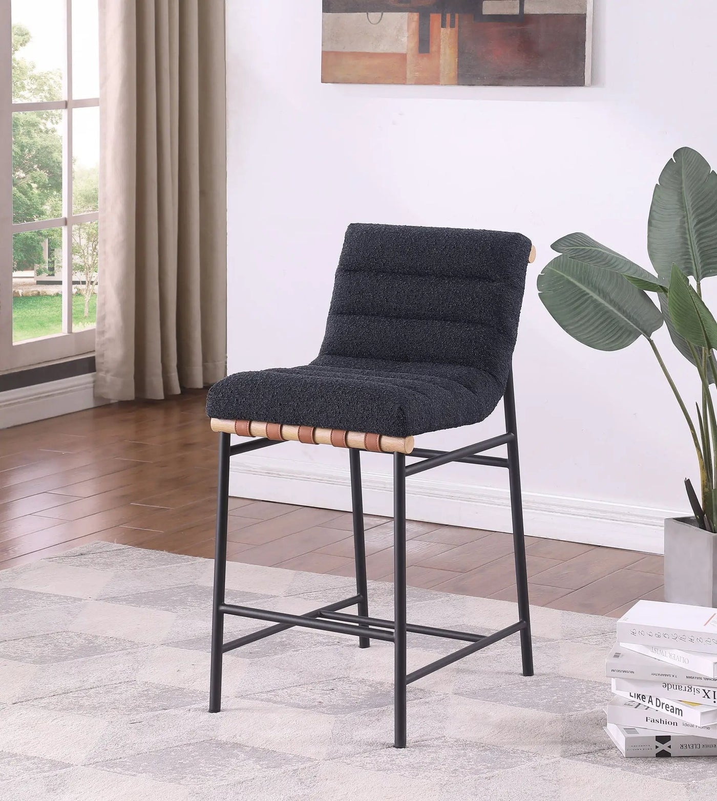 Lahni - 17" Boucle Fabric Counter Height Chair by HouseOfZazla