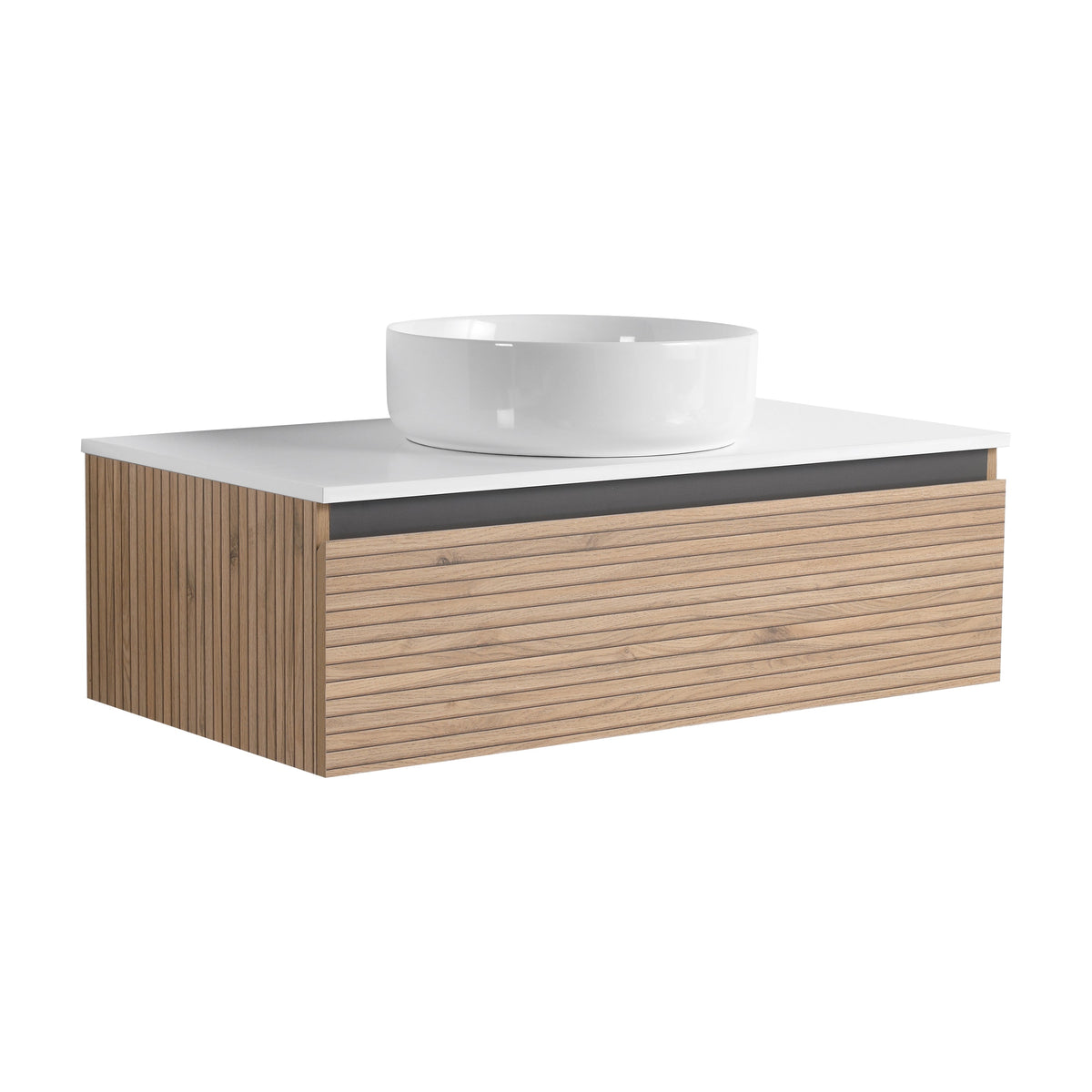 36'' Wall Mounted Bathroom Vanity with Resin Sink