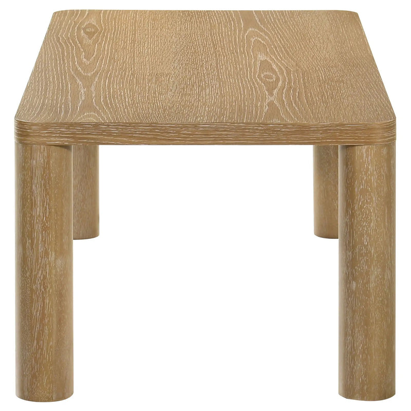 Castlewood Engineered Wood Cocktail Coffee Table Light Oak by Unique Piece Furniture