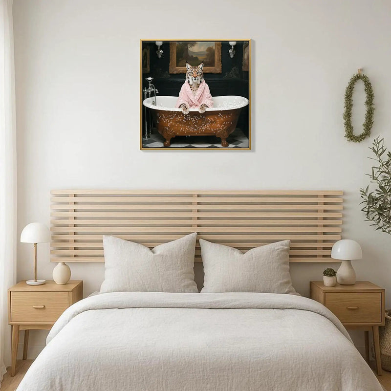 Tiger in Bathtub Wall Art Print Poster by HouseOfZazla