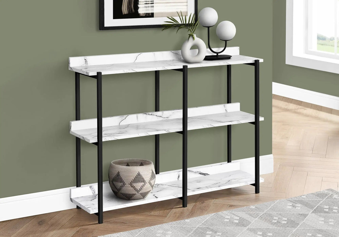 Accent Console Table For Entryway, 3 Tier Design by HouseOfZazla