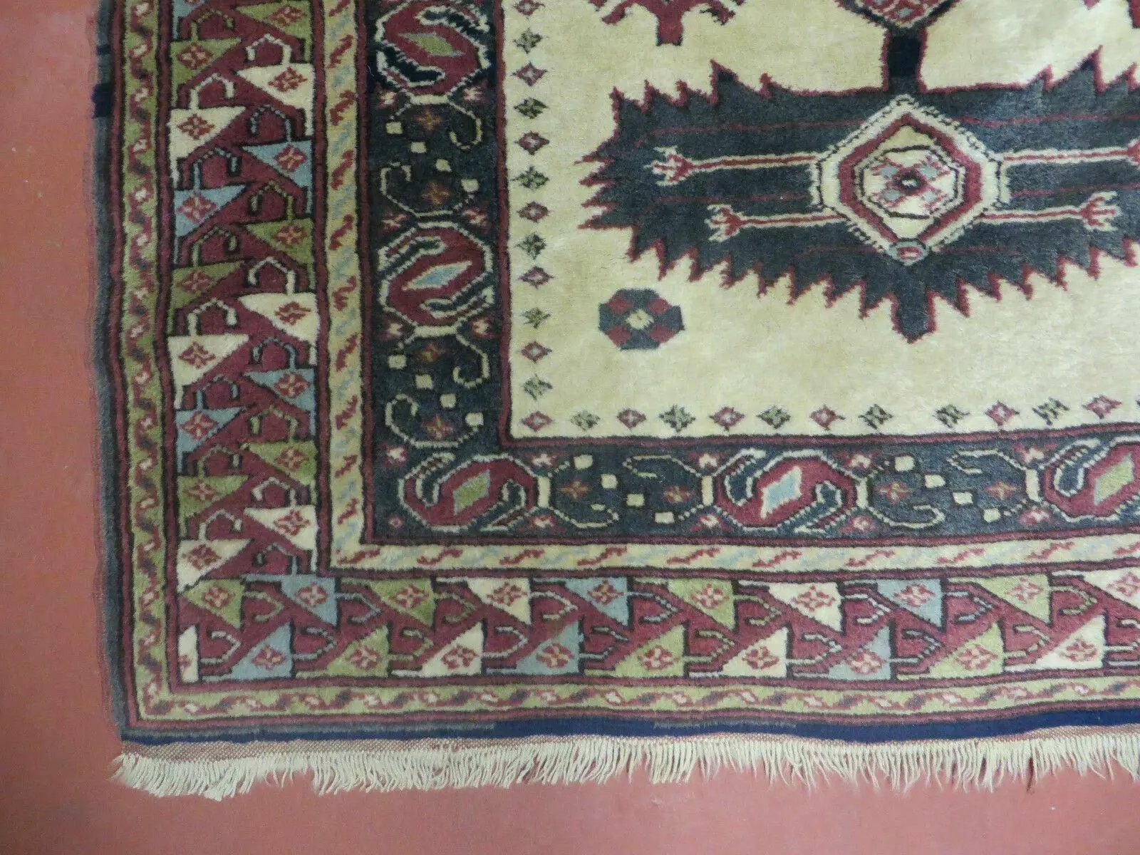 3' X 4' Vintage Handmade Turkish Geometric Oriental Wool Rug Nice by Jewel Rugs
