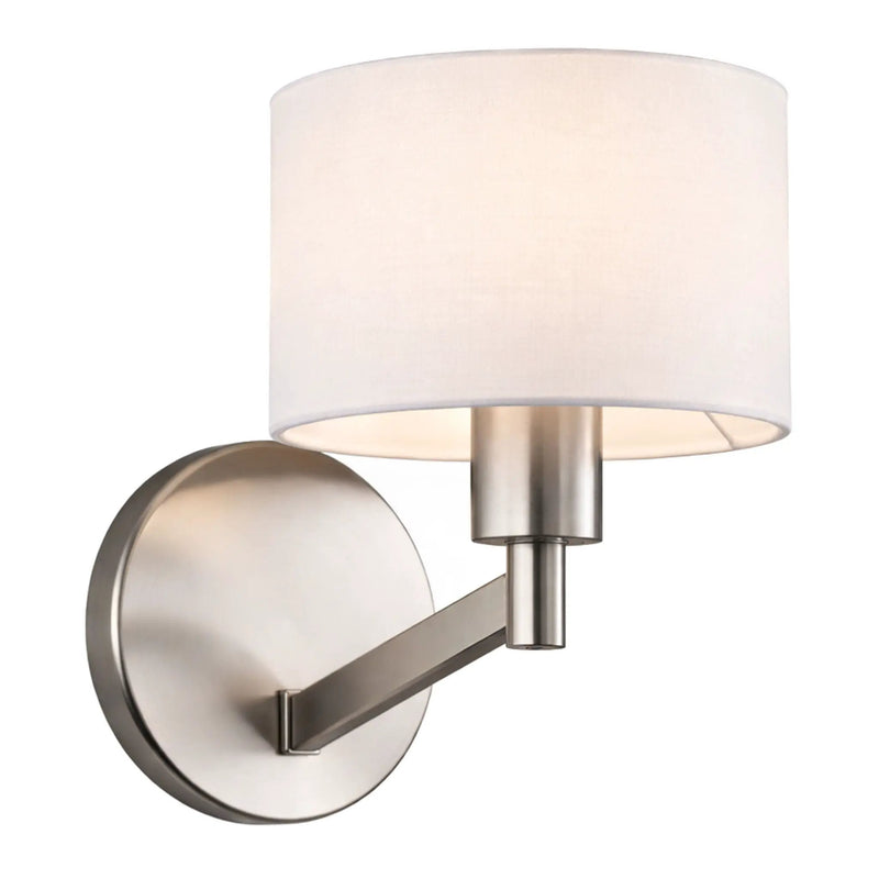 Nebula - Base Wall Lamp With Rotary Switch Shade - Brushed Nickel / Silver / White by HouseOfZazla