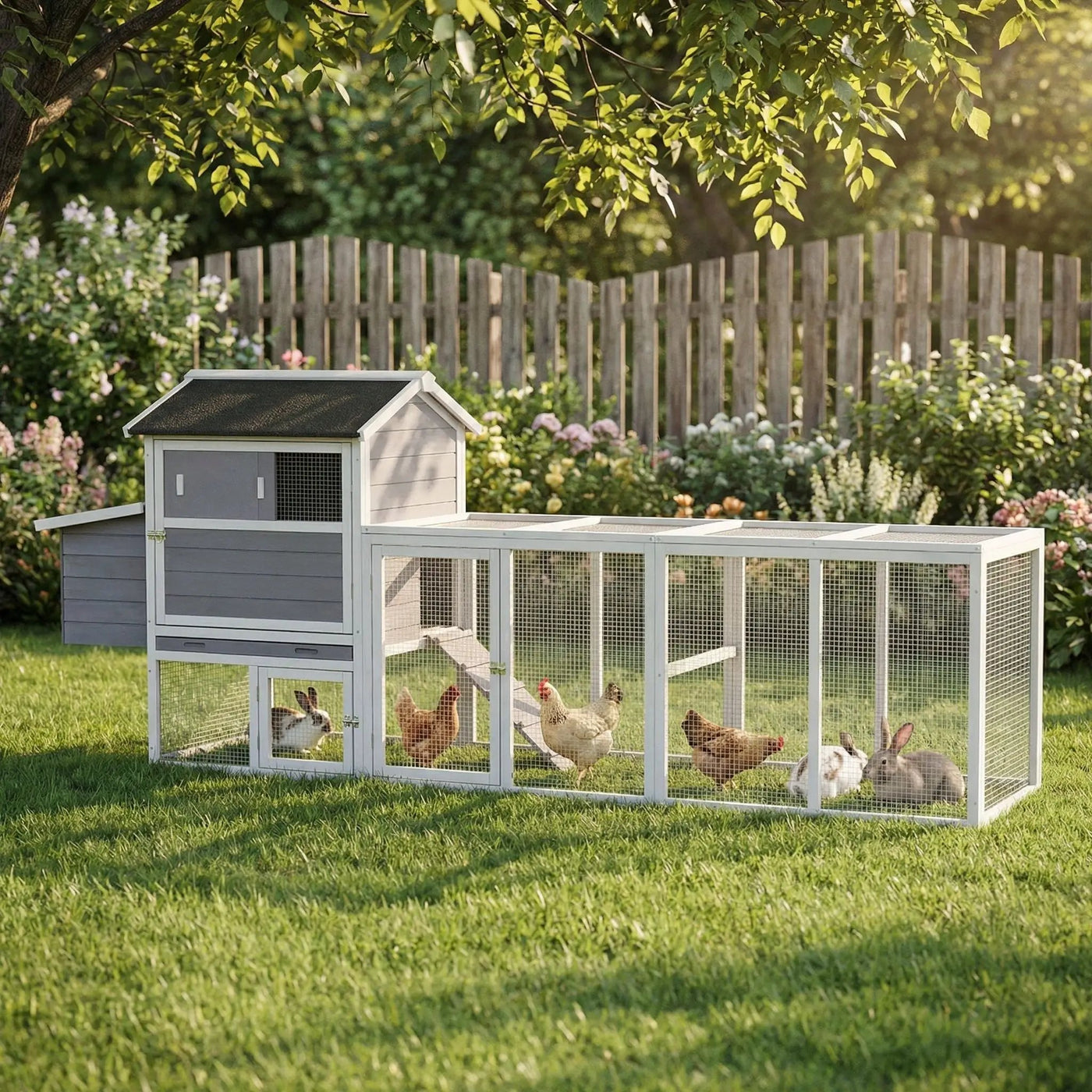 Chicken Coop With Run And Nesting Box by HouseOfZazla