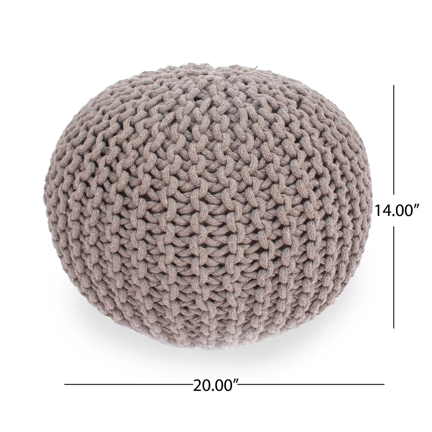 Moro Knitted Round Pouf With Pumpkin Shape by HouseOfZazla