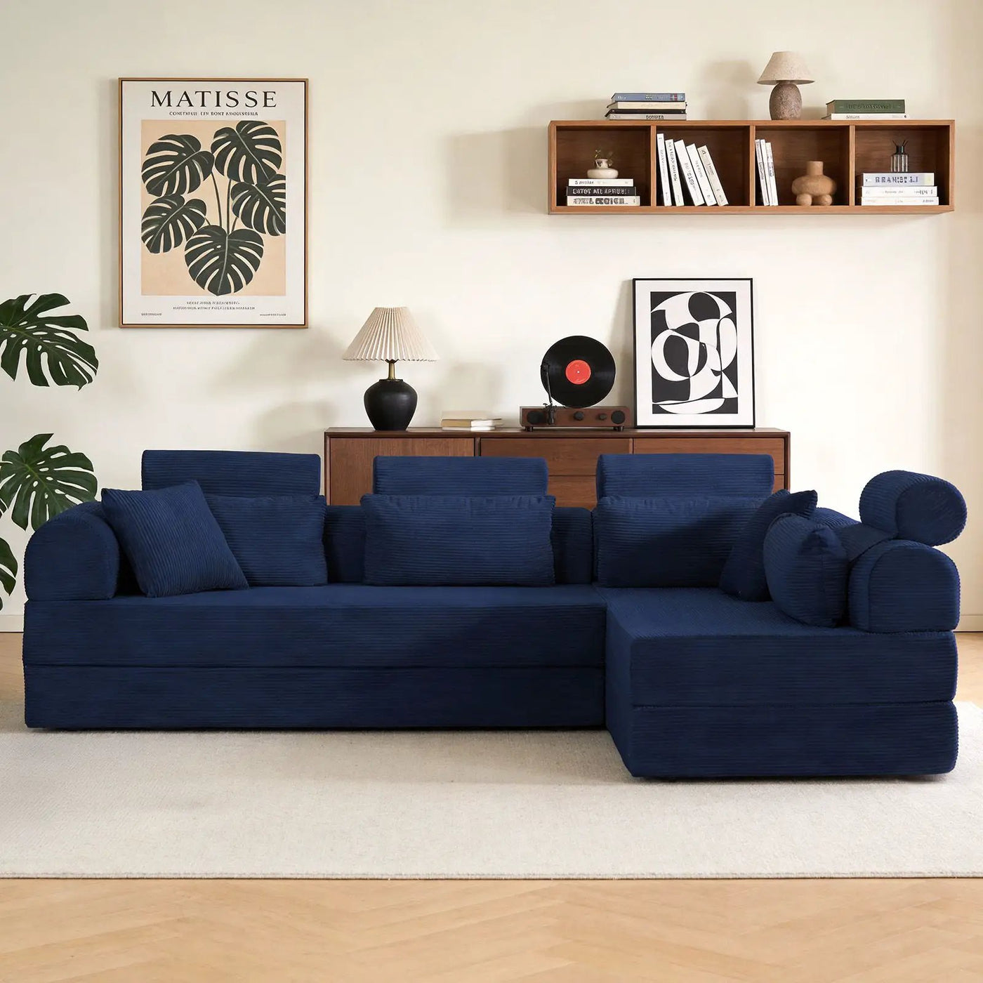 Modern L-Shape Modular Sectional Sofa, Compressed Design by HouseOfZazla