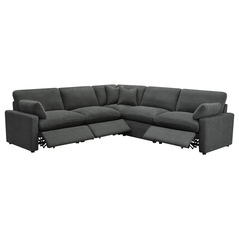 Collins 5-piece Modular Power Reclining Sectional Dark Grey by Unique Piece Furniture