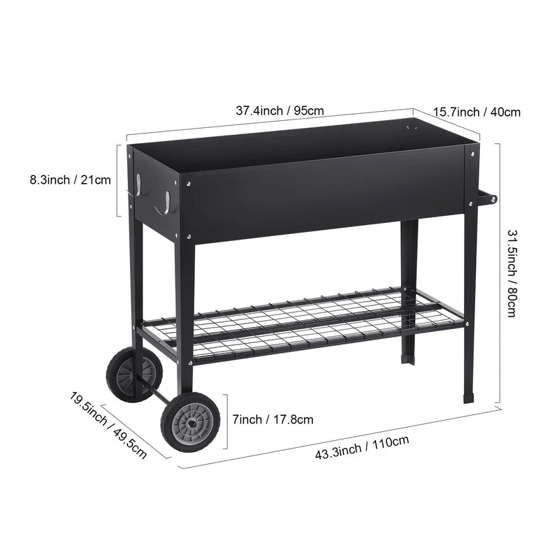 Raised Garden Bed - Elevated Metal Planter Box by HouseOfZazla