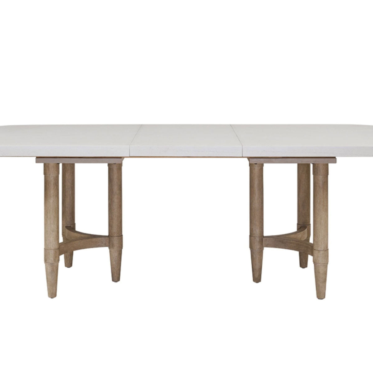 Double Pedestal Dining Table with Expandable Leaf - Sand, photo 5 of 5