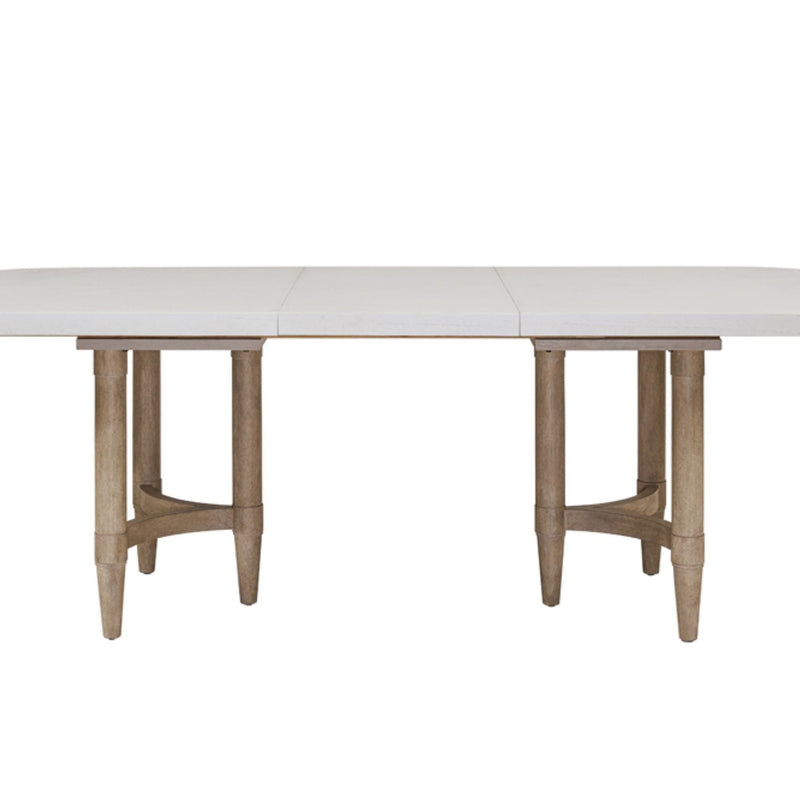 Double Pedestal Dining Table with Expandable Leaf - Sand, photo 5 of 5
