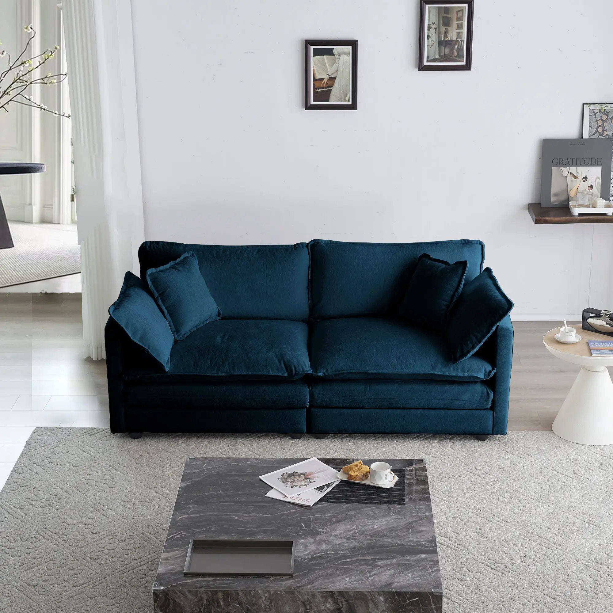 Modern Fabric Loveseat Sofa Couch for Living Room by HouseOfZazla