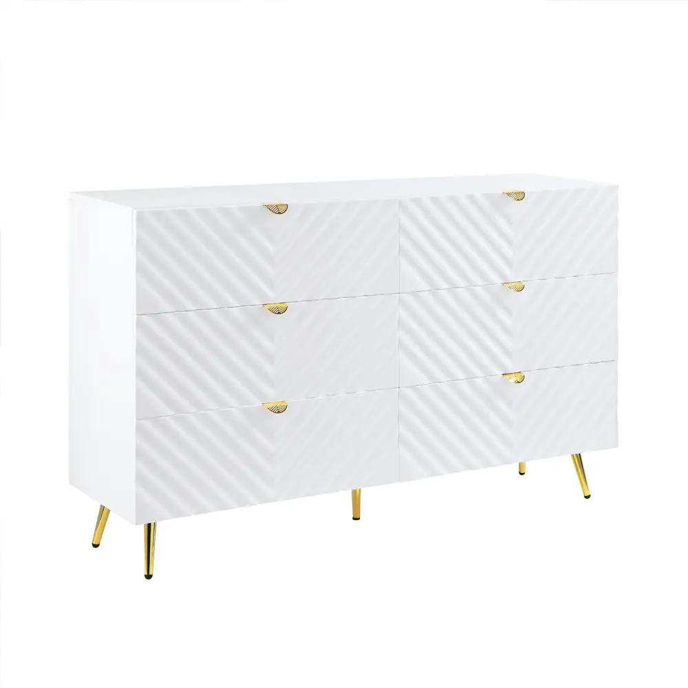 Gaines - 55" Dresser - White High Gloss by Unique Piece Furniture
