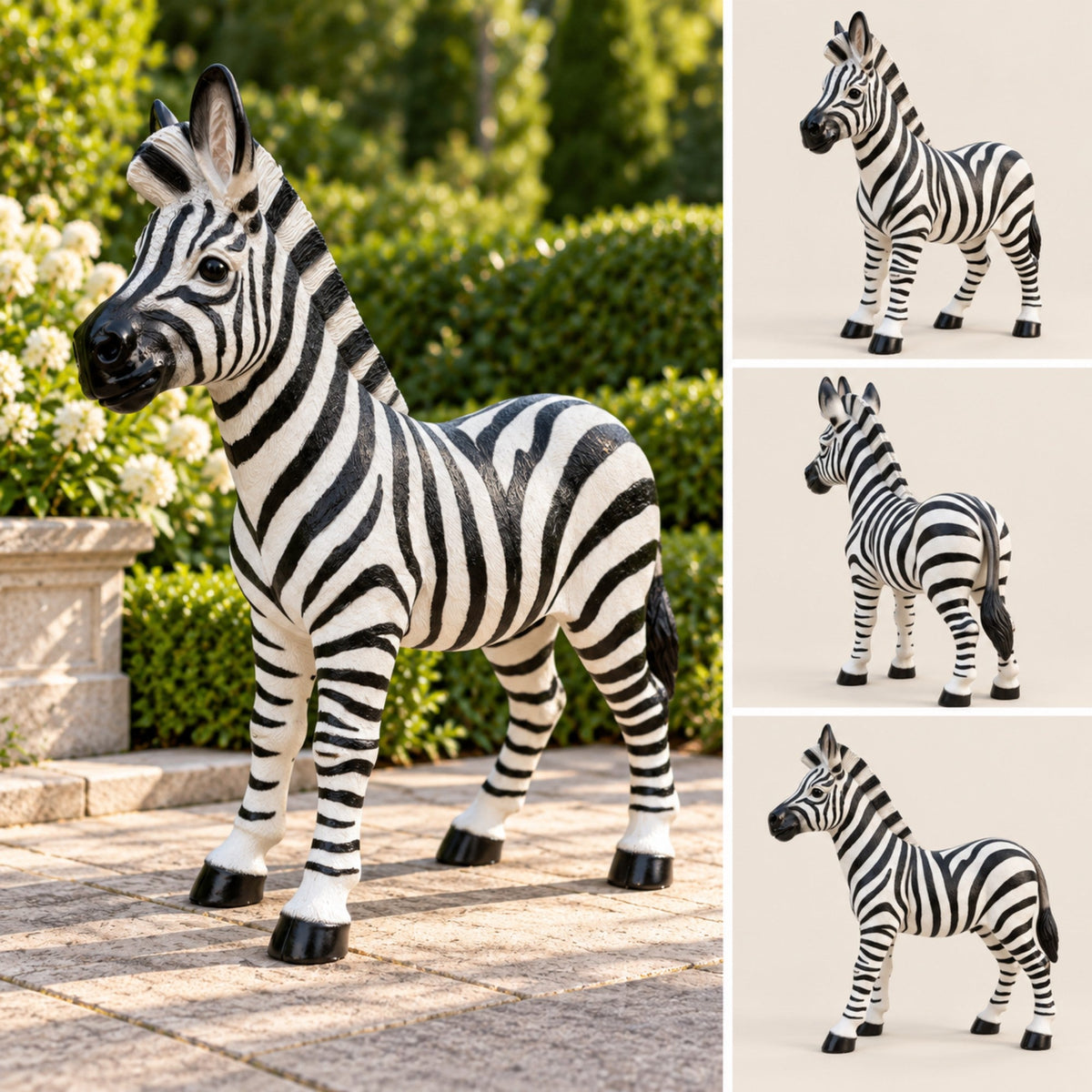 Standing Zebra Garden Statue 27.56 Inch, photo 4 of 10
