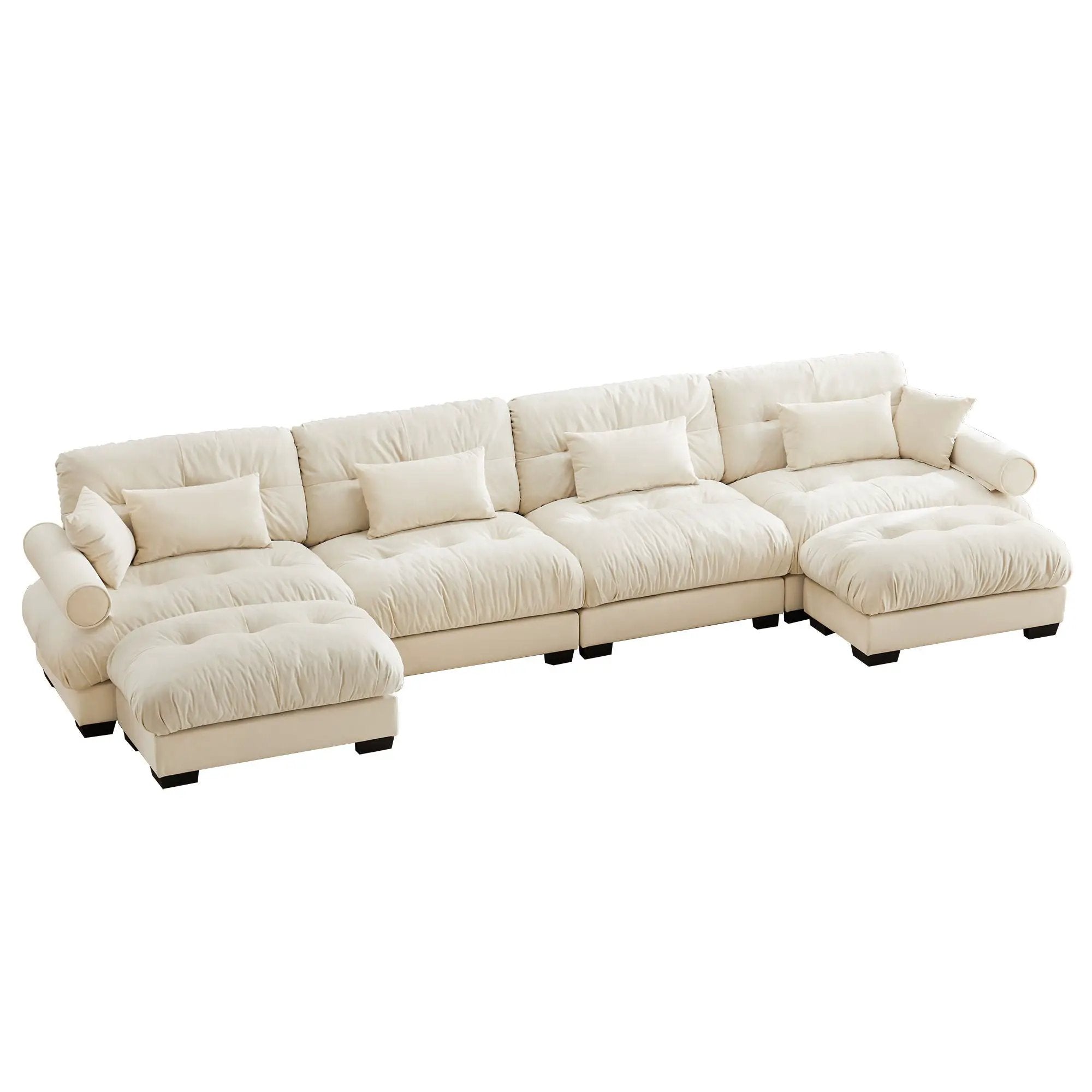 Super Comfort Oversized Modular Sectional Sofa With Movable Ottoman by Unique Piece Furniture