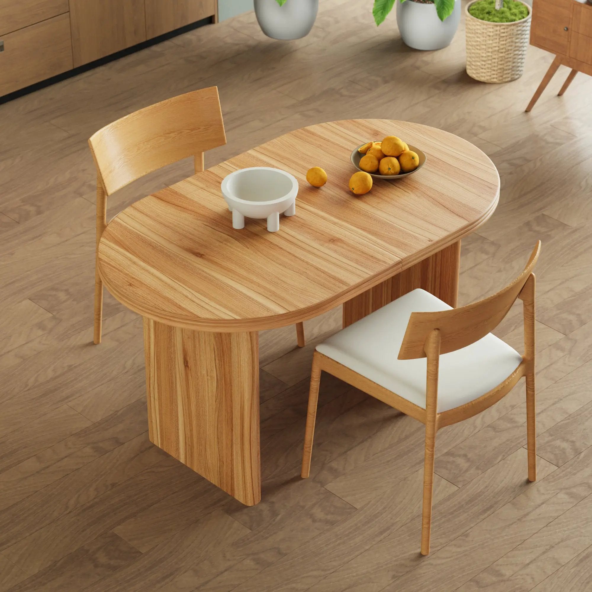 Modern Extendable Dining Table with Removable Extension Leaves by HouseOfZazla