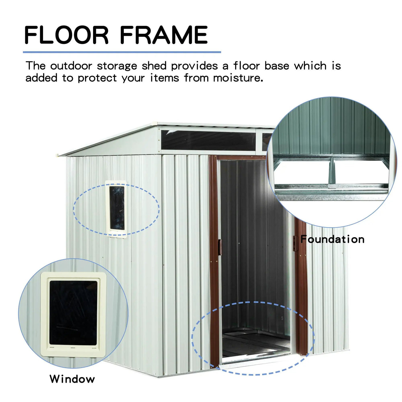 Outdoor Metal Storage Shed With Window by HouseOfZazla