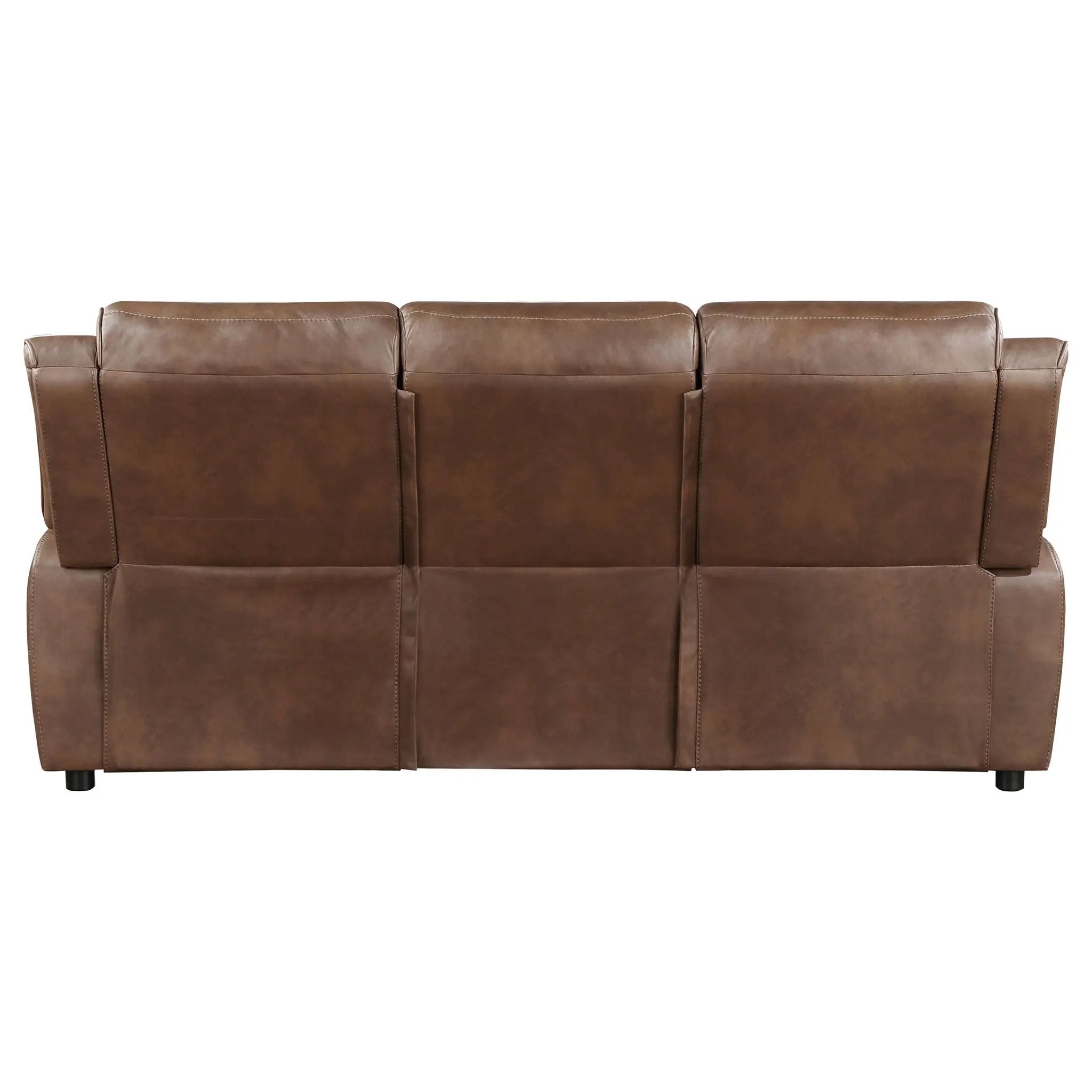 Ellington Upholstered Padded Arm Sofa Dark Brown by Unique Piece Furniture