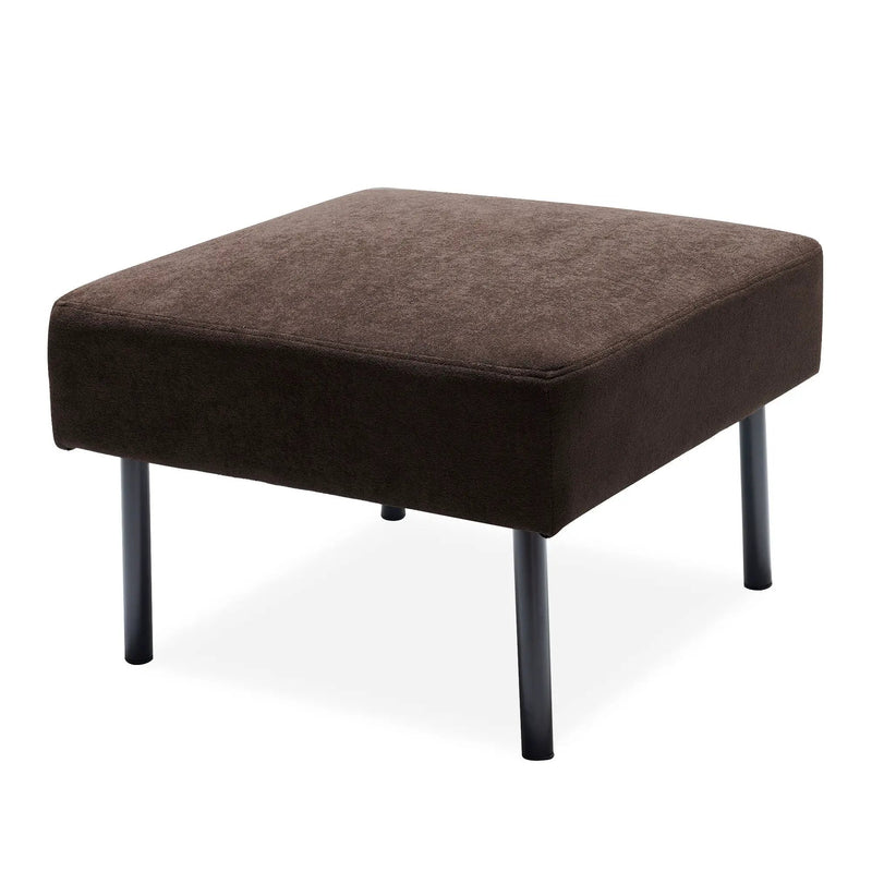 Modern L Shaped 3 Seater Sofa With Ottoman, Upholstered Couch For Small Spaces by Unique Piece Furniture