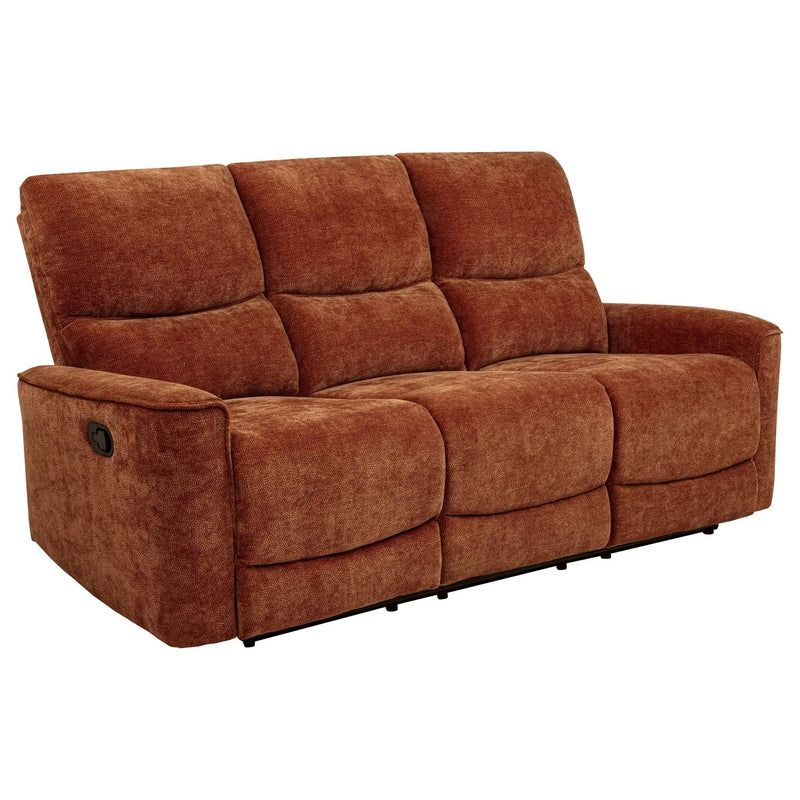 Navarro 3-piece Upholstered Reclining Sofa Set Orange by Unique Piece Furniture