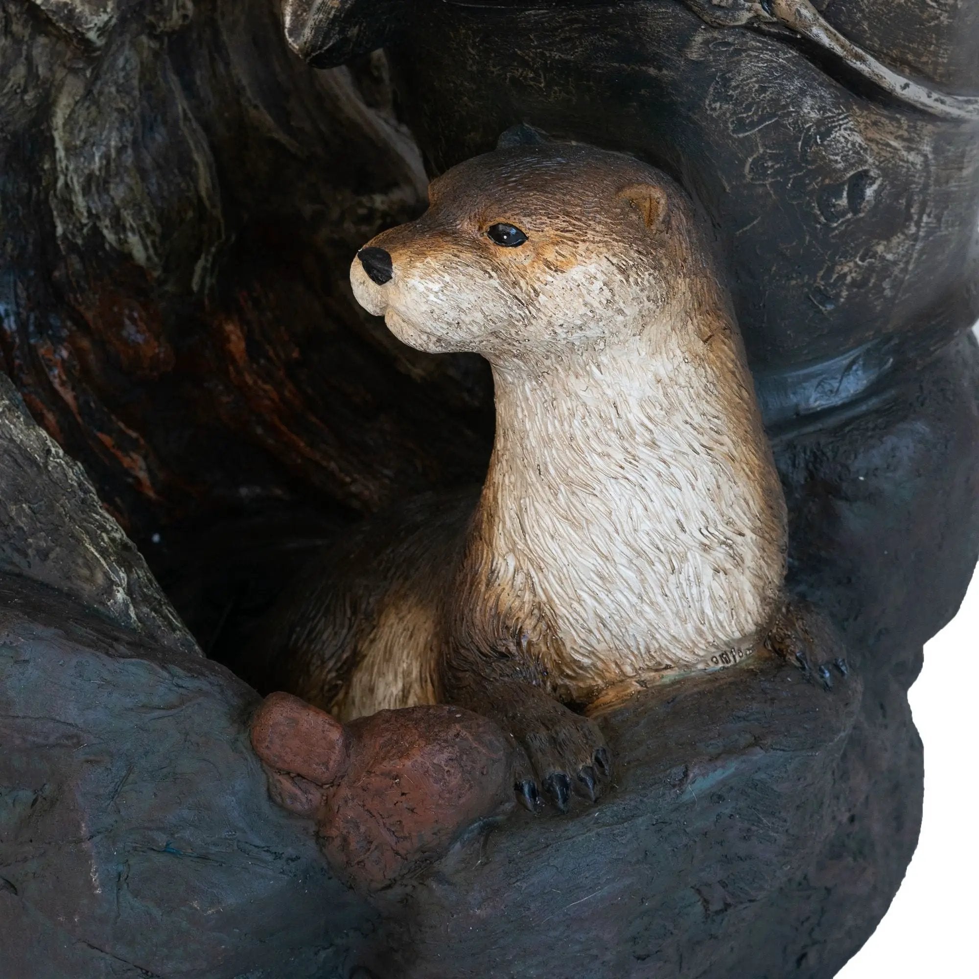 Decorative Water Foutain With Otter Design, With Light And Pump, For Indoor And Outdoor - Brown by HouseOfZazla