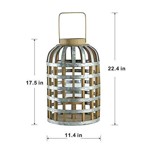 Decorative Lantern With Handle Wooden Lantern For Indoor Outdoor Home Garden Wedding by HouseOfZazla
