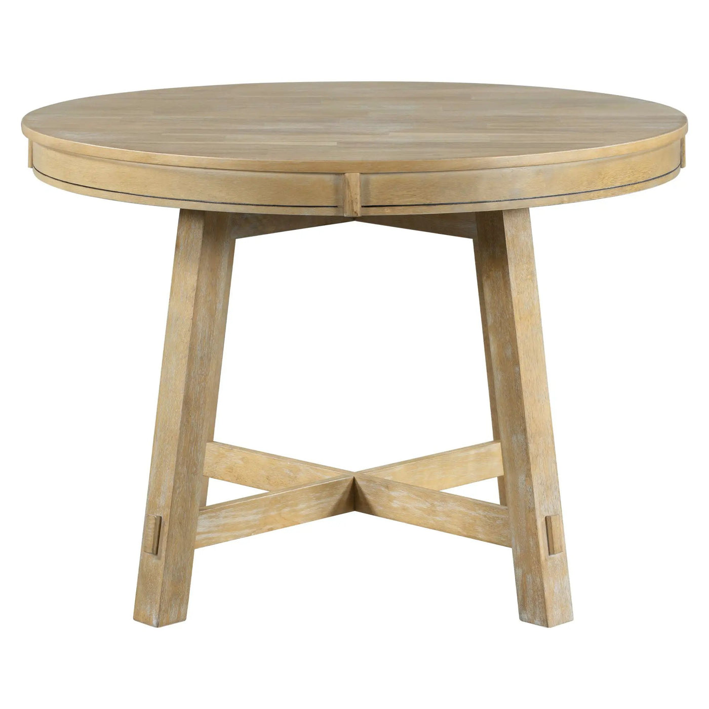 Gia - Round Extendable Dining Table With 16" Leaf Wood by Unique Piece Furniture