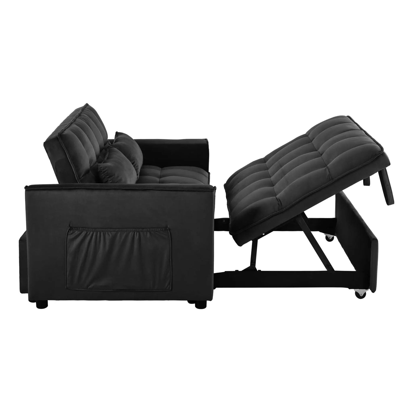 3 In 1 Pull Out Couch Convertible Sofa Bed With Reclining Backrest by Unique Piece Furniture