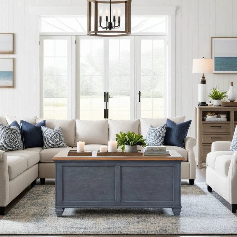 Lift-Top Coffee Table - Blue by Unique Piece Furniture