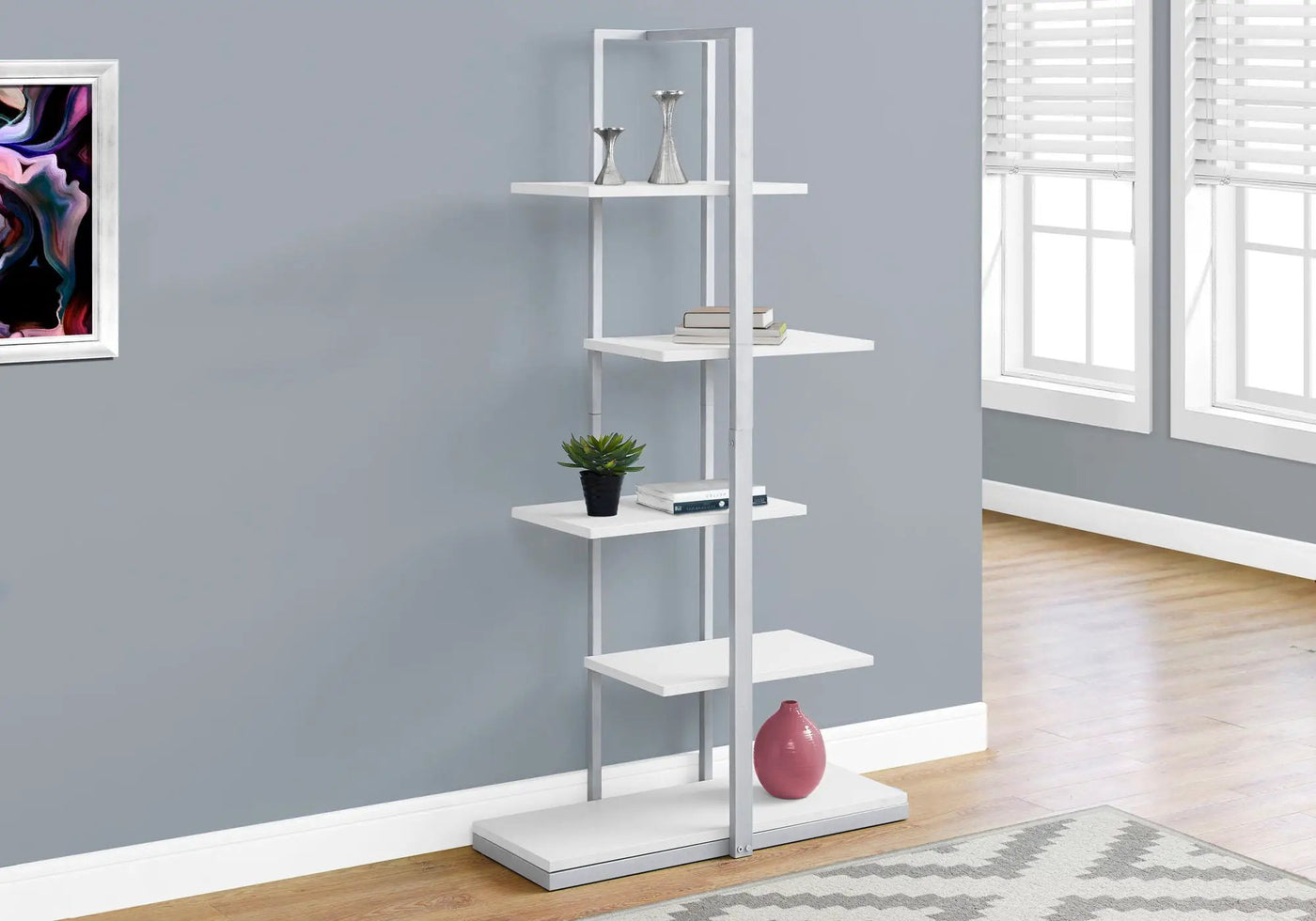 Bookshelf, Bookcase, Etagere, 5 Tier for Office, Contemporary & Modern by HouseOfZazla