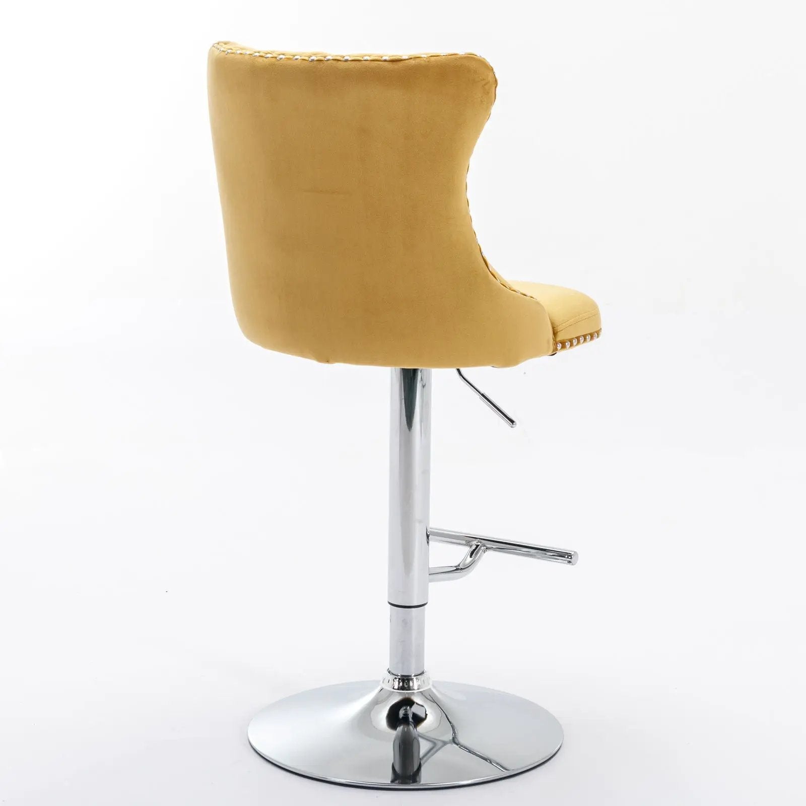 Swivel Barstools Adjusatble Seat Height From 25-33", Modern Upholstered Base Bar Stools With Backs Comfortable Tufted For Home Pub And Kitchen Island (Set of 2) by Unique Piece Furniture