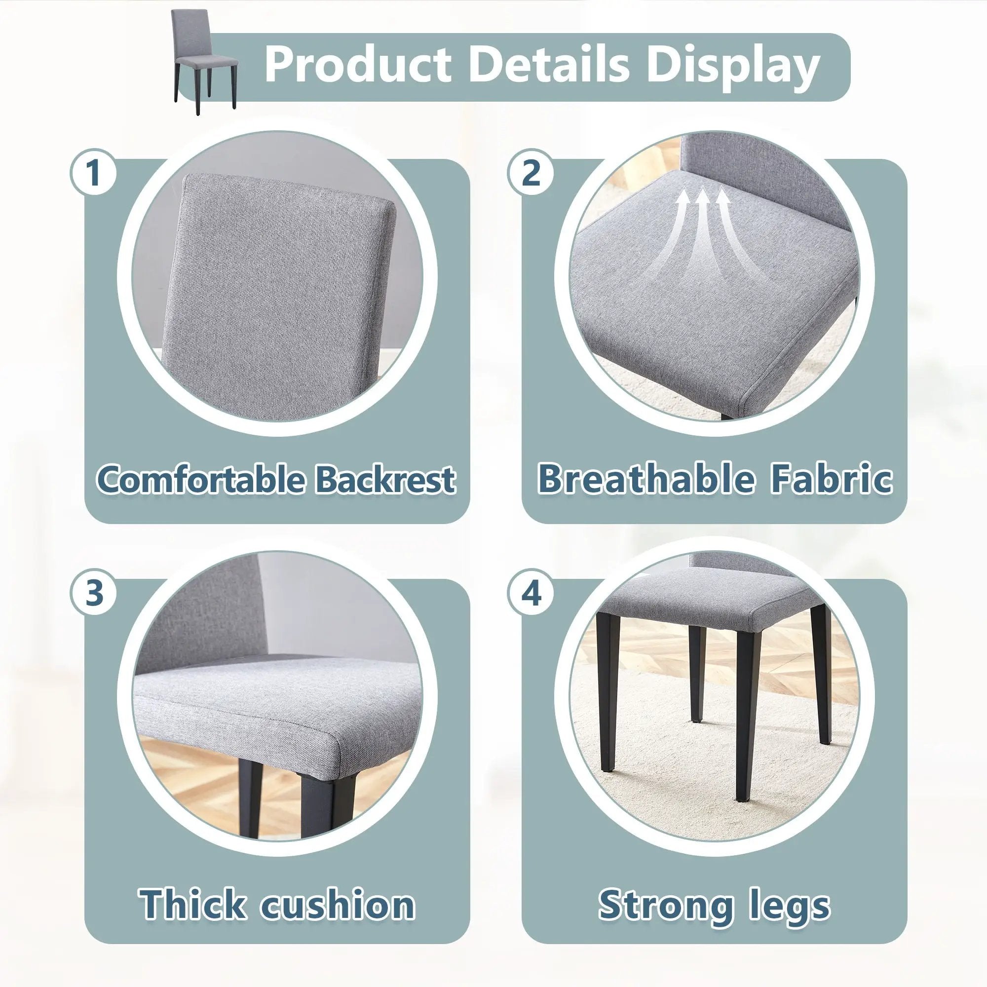 Versatile Dining Chairs With Comfortable Design And Metal Legs by Unique Piece Furniture