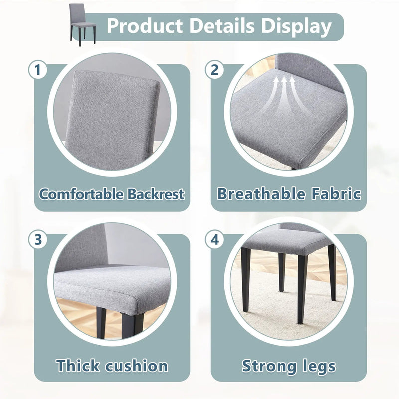 Versatile Dining Chairs With Comfortable Design And Metal Legs by Unique Piece Furniture