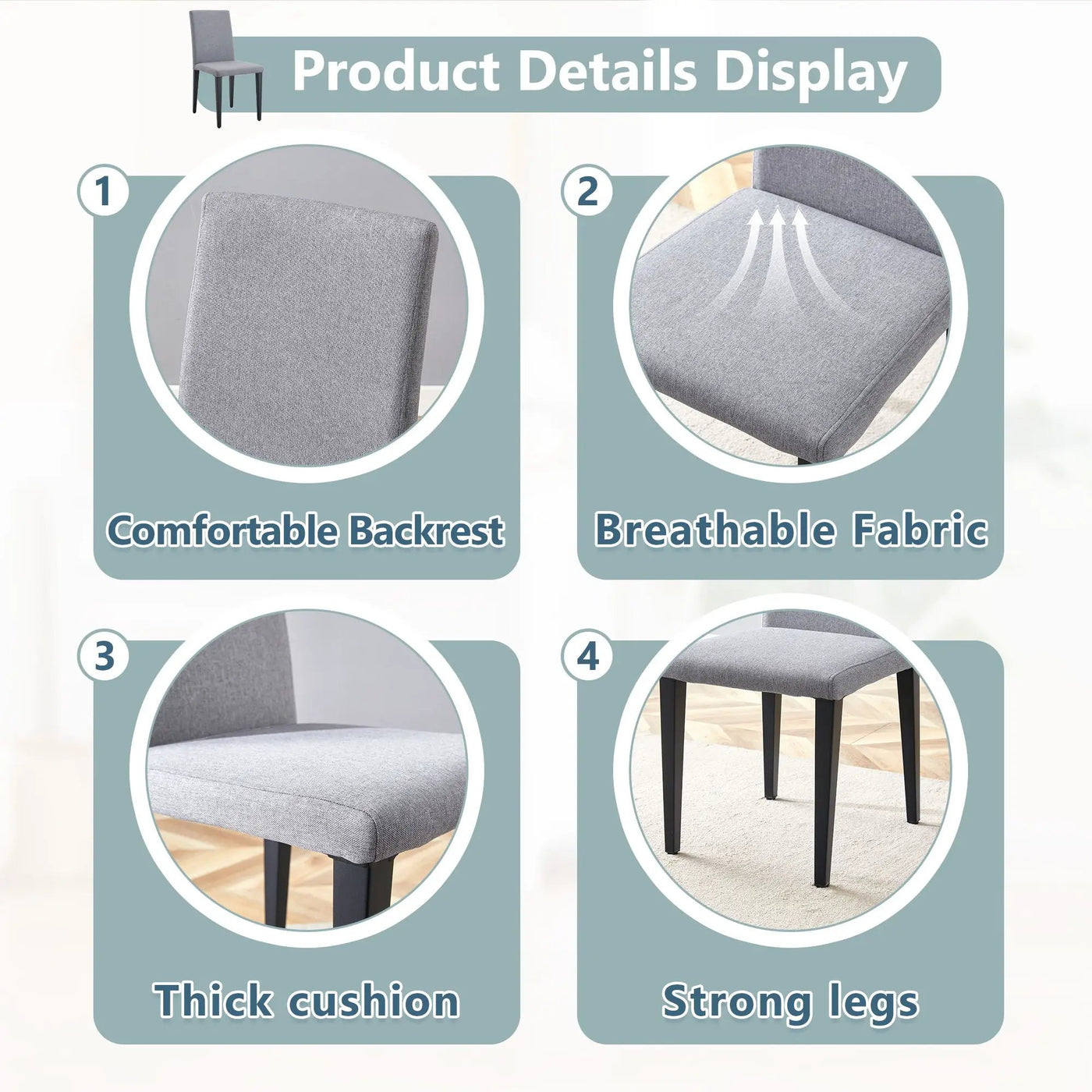 Versatile Dining Chairs With Comfortable Design And Metal Legs by Unique Piece Furniture