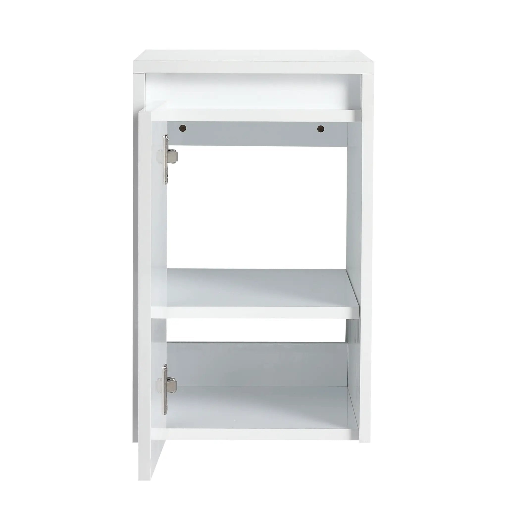 12" Bathroom Side Cabinet, Soft Close Doors, Float Mounting Design, Glossy by HouseOfZazla
